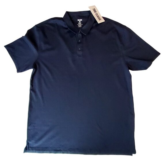 True Classic Other - True Classic Pima Cotton Navy Blue Polo Shirt Soft, breathable  Size XL